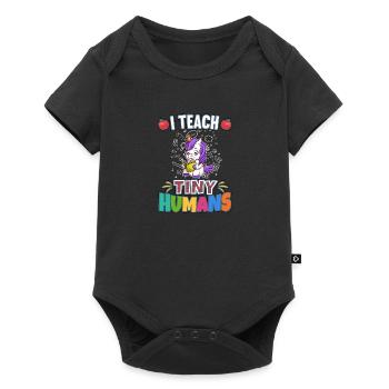 J’enseigne à Tiny Humans enseignant à l’école primaire - Body à manches courtes Premium Bébé - noir - Devant