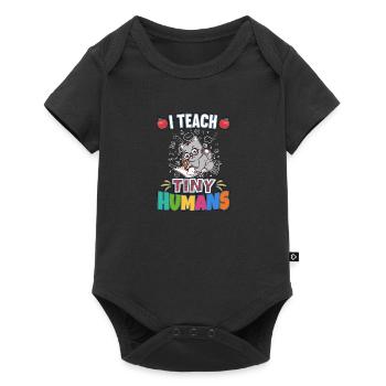 I Teach Tiny Humans Elementary School Teacher - Baby Premium short-sleeve bodysuit - black - Front
