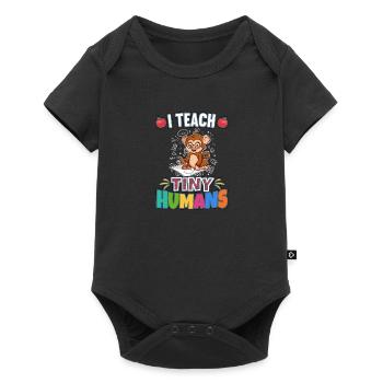 J’enseigne à Tiny Humans enseignant à l’école primaire - Body à manches courtes Premium Bébé - noir - Devant