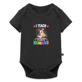 I Teach Tiny Humans Elementary School Teacher - Baby Premium short-sleeve bodysuit - black - Front