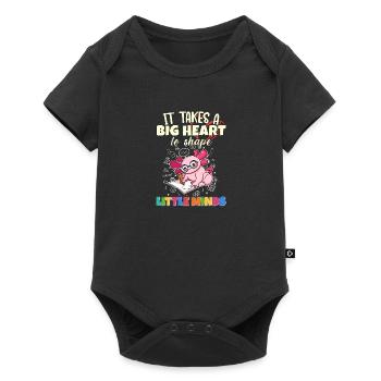 It Takes A Big Heart To Shape Little Minds Teacher - Baby Premium short-sleeve bodysuit - black - Front