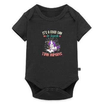 Good Day To Teach Tiny Humans Elementary Teacher - Baby Premium short-sleeve bodysuit - black - Front