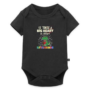 It Takes A Big Heart To Shape Little Minds Teacher - Baby Premium Kurzarmbody - Schwarz - Vorne