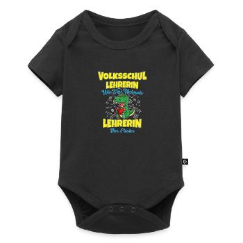 Volksschullehrerin Volksschule Lehrkraft Lehrerin - Baby Premium Kurzarmbody - Schwarz - Vorne