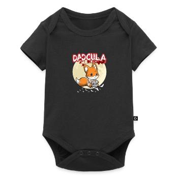 Dadcula Dracula Vampire Dad Funny Halloween Party - Baby Premium short-sleeve bodysuit - black - Front
