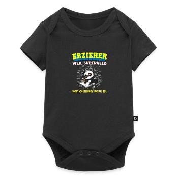Erzieher Weil Superheld Kein Offizieller Beruf Ist - Baby Premium Kurzarmbody - Schwarz - Vorne