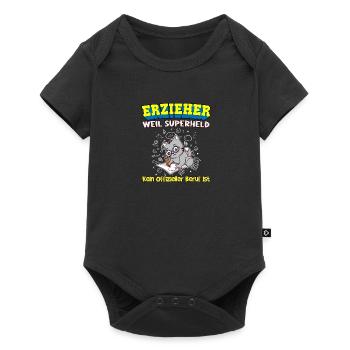 Erzieher Weil Superheld Kein Offizieller Beruf Ist - Baby Premium Kurzarmbody - Schwarz - Vorne