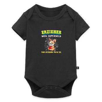 Erzieher Weil Superheld Kein Offizieller Beruf Ist - Baby Premium Kurzarmbody - Schwarz - Vorne