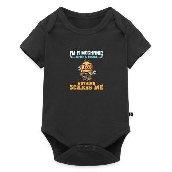 Je suis mécanicien et maman rien ne me fait peur - Body à manches courtes Premium Bébé - noir - Devant