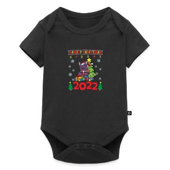 Noël en famille 2022 Drôle d’amoureux de Noël assorti - Body à manches courtes Premium Bébé - noir - Devant