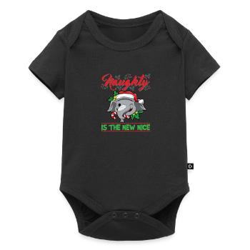 Naughty Is The New Nice Christmas Santa Xmas - Baby Premium short-sleeve bodysuit - black - Front