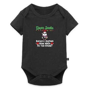 Cher Père Noël avant que j’explique combien savez-vous - Body à manches courtes Premium Bébé - noir - Devant