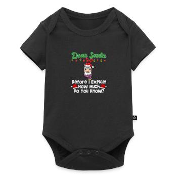 Cher Père Noël avant que j’explique combien savez-vous - Body à manches courtes Premium Bébé - noir - Devant