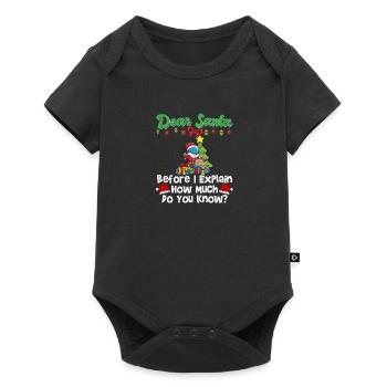 Cher Père Noël avant que j’explique combien savez-vous - Body à manches courtes Premium Bébé - noir - Devant