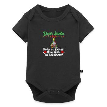 Cher Père Noël avant que j’explique combien savez-vous - Body à manches courtes Premium Bébé - noir - Devant