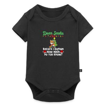Cher Père Noël avant que j’explique combien savez-vous - Body à manches courtes Premium Bébé - noir - Devant