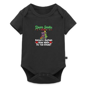Cher Père Noël avant que j’explique combien savez-vous - Body à manches courtes Premium Bébé - noir - Devant