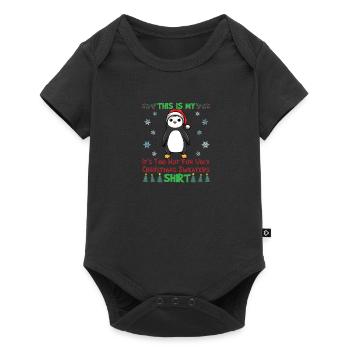 This Is My It's Too Hot For Ugly Christmas Sweater - Baby Premium short-sleeve bodysuit - black - Front