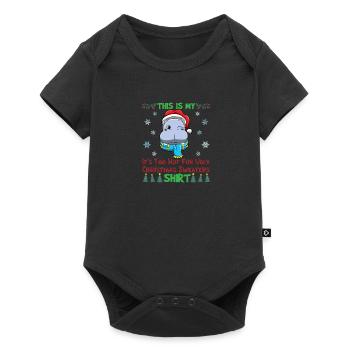 This Is My It's Too Hot For Ugly Christmas Sweater - Baby Premium short-sleeve bodysuit - black - Front