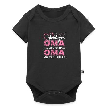 Schlager Oma wie eine normale Oma nur cooler - Baby Premium Kurzarmbody - Schwarz - Vorne