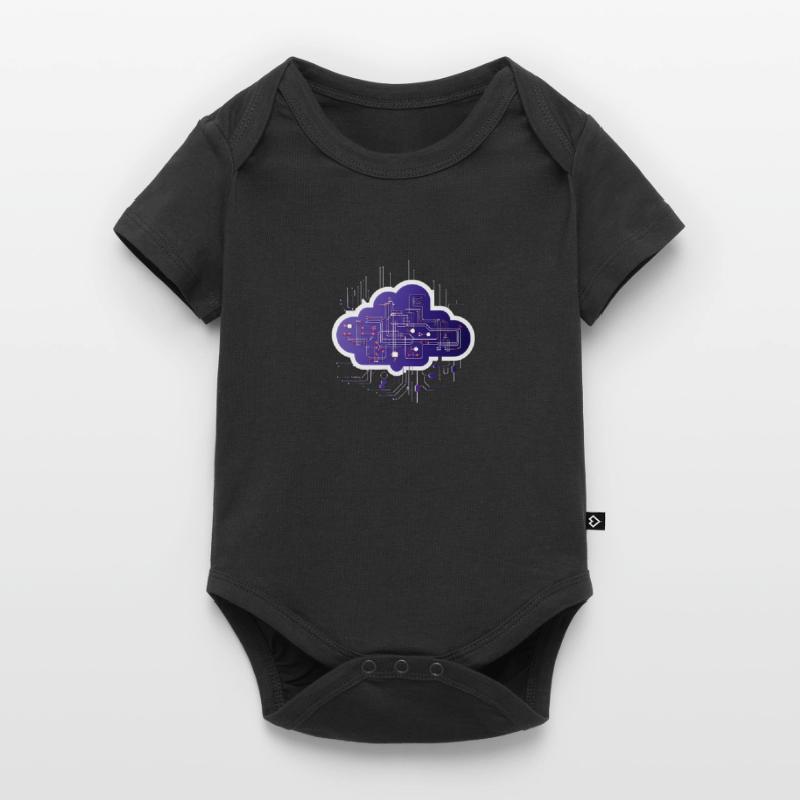 Cloud Computing Computer Electronics Circuit Body à manches courtes Premium Bébé
