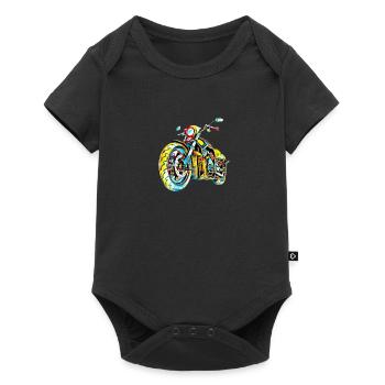Moto colorée - Body à manches courtes Premium Bébé - noir - Devant