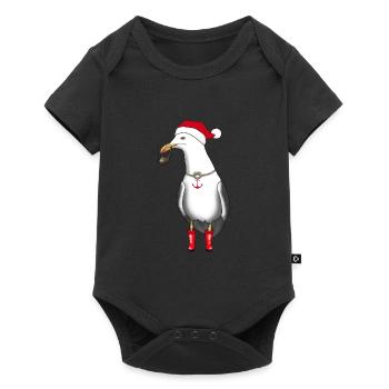 Seagull Christmas coast Baltic sea North Sea gift idea - Baby Premium short-sleeve bodysuit - black - Front