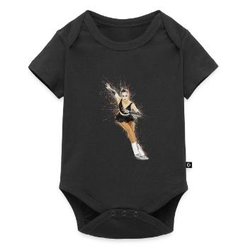 Dynamisches Eiskunstlaufen für einen - Baby Premium Kurzarmbody - Schwarz - Vorne