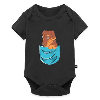 Dachshund - Baby Premium short-sleeve bodysuit - black - Front