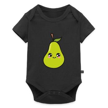 Pear Cute Kawaii - Baby Premium short-sleeve bodysuit - black - Front