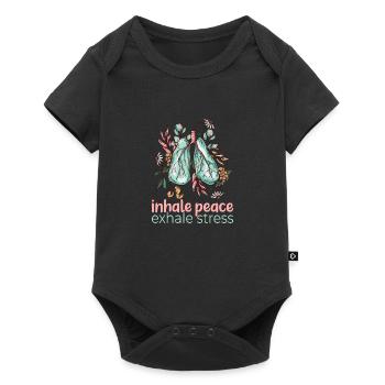 Yoga Zen Motivation Respirez l’inspiration de la paix - Body à manches courtes Premium Bébé - noir - Devant