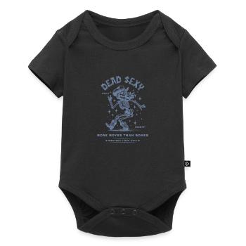 Dusty Boots Dancing Skeleton Cowboy Hat Western - Baby Premium short-sleeve bodysuit - black - Front