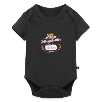 November Königstochter - Baby Premium Kurzarmbody - Schwarz - Vorne