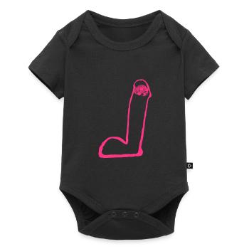 brain guy man - Baby Premium short-sleeve bodysuit - black - Front