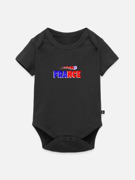 france - Baby Premium Kurzarmbody - Schwarz
