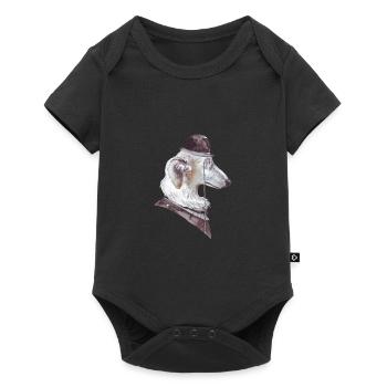 Gentleman Dog (Design 4) - Body à manches courtes Premium Bébé - noir - Devant