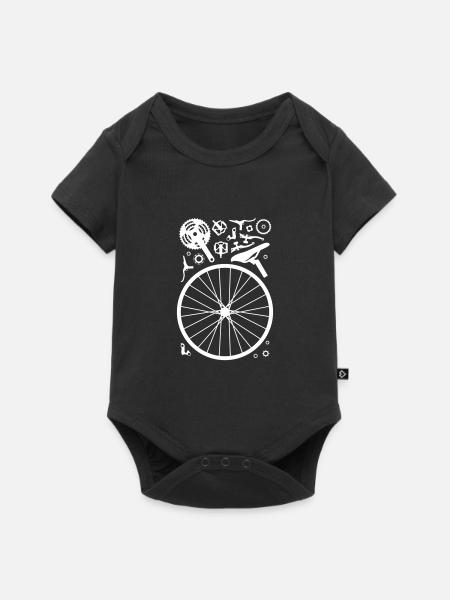 bike parts - Baby Premium Kurzarmbody - Schwarz