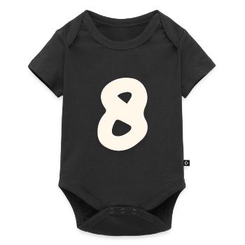 8 - Baby Premium Kurzarmbody - Schwarz - Vorne