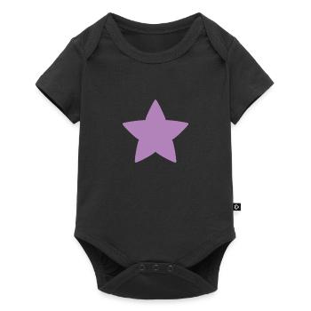 Stern - Baby Premium Kurzarmbody - Schwarz - Vorne