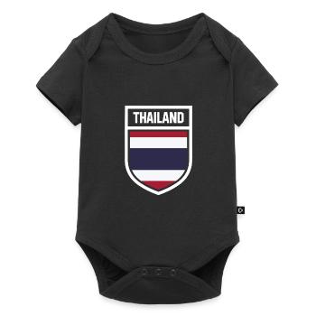 Thailand - drapeau national en armoiries - Body à manches courtes Premium Bébé - noir - Devant