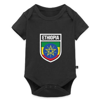 Ethiopia - National Flag in Coat of Arms, Ethiopia - Baby Premium short-sleeve bodysuit - black - Front