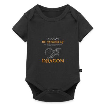 Identität Sei Du Selbst Drache Lustig - Baby Premium Kurzarmbody - Schwarz - Vorne