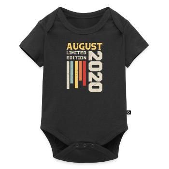 August 2020 - Geburtstagsgeschenk August 2020 August - Baby Premium Kurzarmbody - Schwarz - Vorne