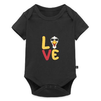 Gans - Baby Premium Kurzarmbody - Schwarz - Vorne
