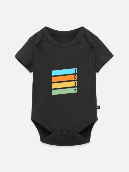 Golfspieler Golf - Baby Premium Kurzarmbody - Schwarz