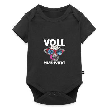 Cow Fully Muhtived - Baby Premium short-sleeve bodysuit - black - Front