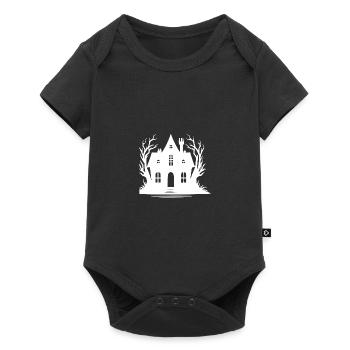 Eerie Halloween haunted house - Baby Premium short-sleeve bodysuit - black - Front