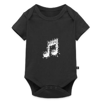 Fluid Flowing Music Sheet Music - Baby Premium short-sleeve bodysuit - black - Front