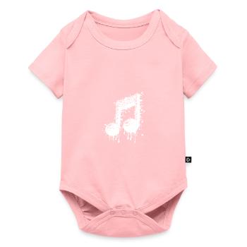 Liquid Music Eighth Notes Scale - Baby Premium short-sleeve bodysuit - rose - Front