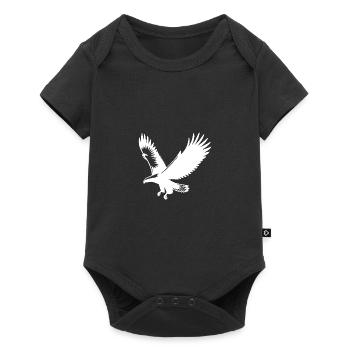 Aigle vers le haut avec d’énormes ailes dans le vent - Body à manches courtes Premium Bébé - noir - Devant